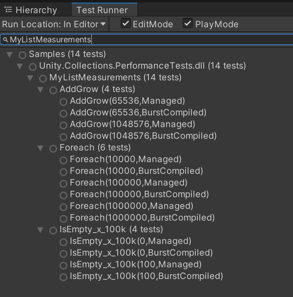 Performance Test Framework example
